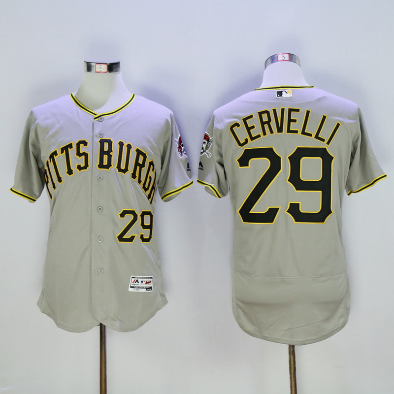 Men Pittsburgh Pirates #29 Cervelli Grey Elite MLB Jerseys